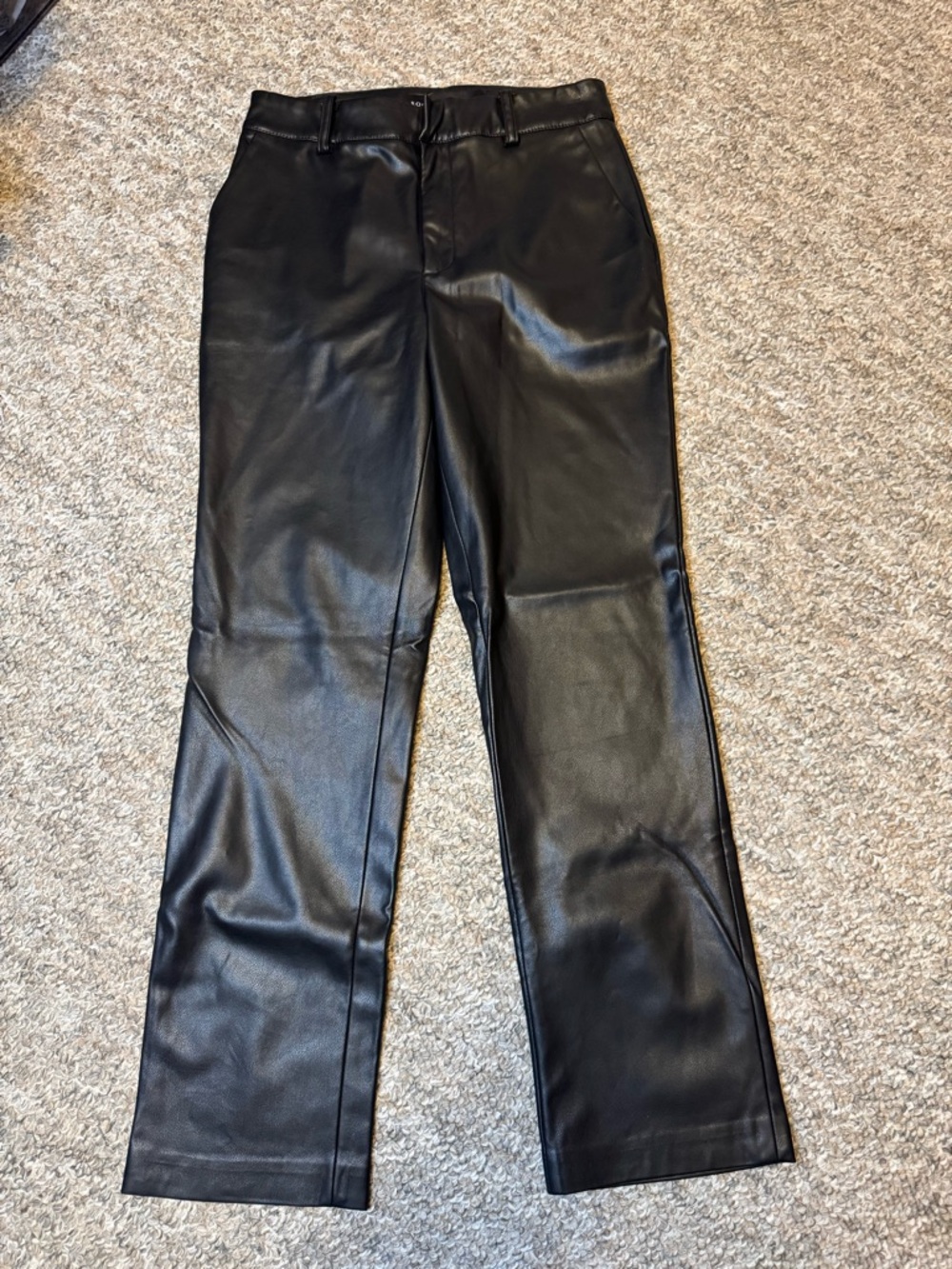 Rock & Republic Black Faux Leather Pants